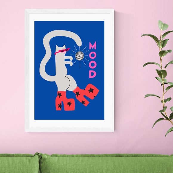 East End Prints Mood Cat Print