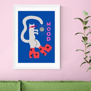 East End Prints Mood Cat Print