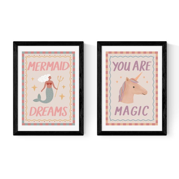 Photo 2 of East End Prints Set Of 2 Mermaid And Unicorn Prints Photo 2 of East End Prints Set Of 2 Mermaid And Unicorn Prints