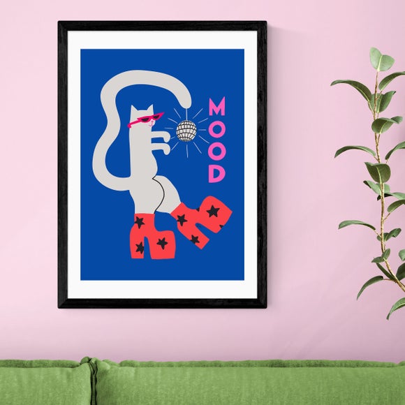 East End Prints Mood Cat Print