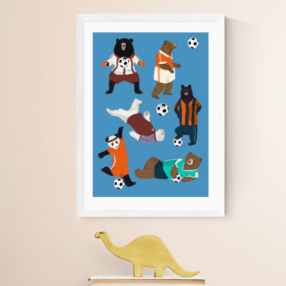 East End Prints Bear Football Print