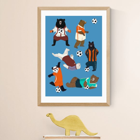 East End Prints Bear Football Print