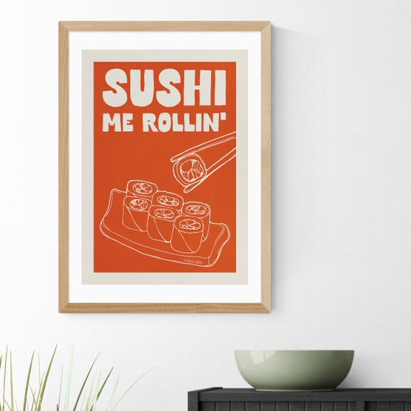 East End Prints Sushi Me Rollin Print