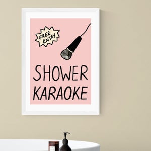 East End Prints Shower Karaoke Print