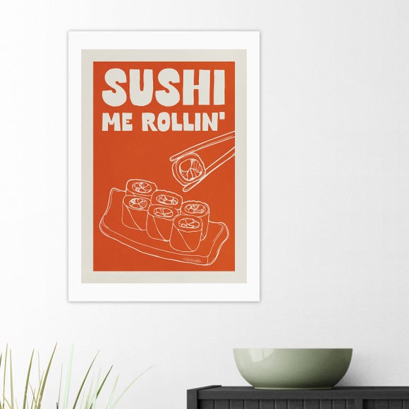 East End Prints Sushi Me Rollin Print