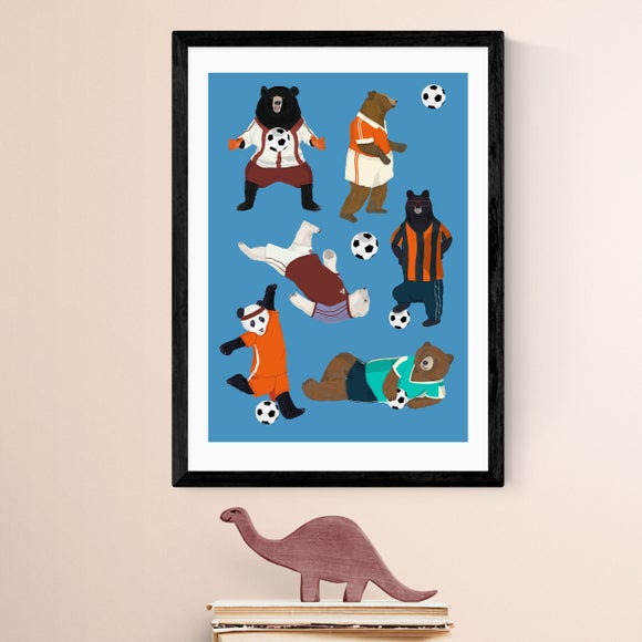 East End Prints Bear Football Print