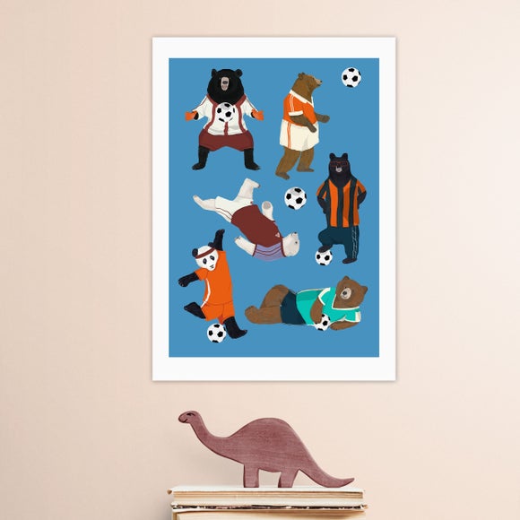 East End Prints Bear Football Print