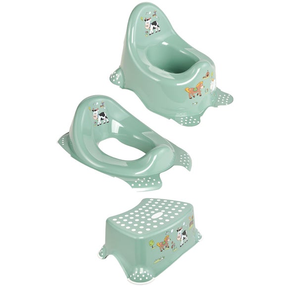Click to view product details and reviews for Keeeper Funny Farm Baby Toilet Starter Set With Single Step Stool. Click to view product details and reviews for Keeeper Funny Farm Baby Toilet Starter Set With Single Step Stool.