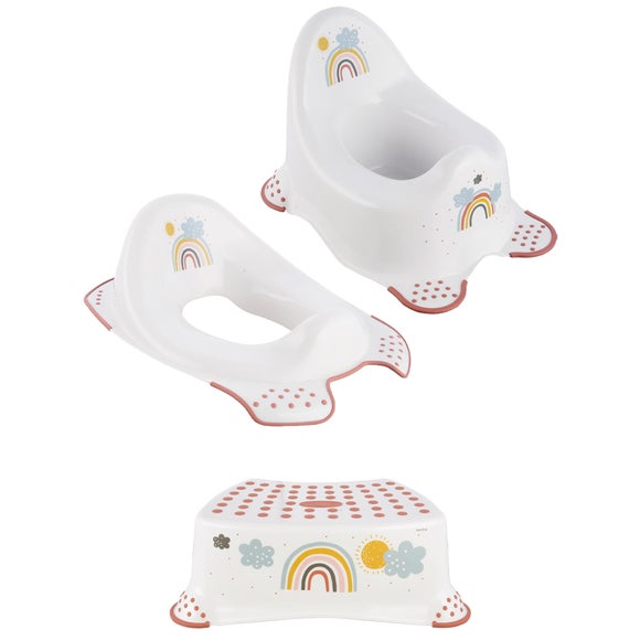 Click to view product details and reviews for Keeeper Rainbow Baby Toilet Starter Set With Single Step Stool. Click to view product details and reviews for Keeeper Rainbow Baby Toilet Starter Set With Single Step Stool.