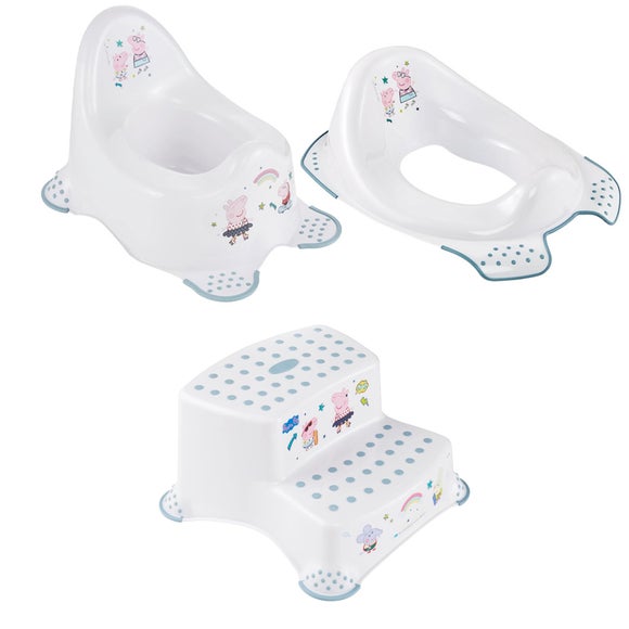Click to view product details and reviews for Keeeper Peppa Pig Baby Toilet Starter Set With Double Step Stool. Click to view product details and reviews for Keeeper Peppa Pig Baby Toilet Starter Set With Double Step Stool.