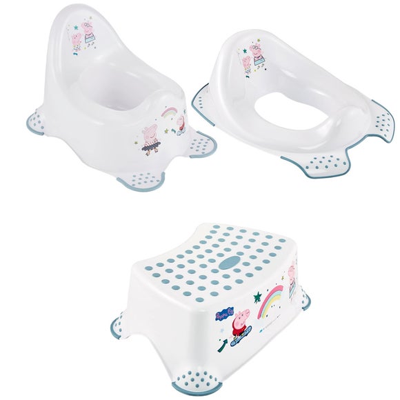 Click to view product details and reviews for Keeeper Peppa Pig Baby Toilet Starter Set With Single Step Stool. Click to view product details and reviews for Keeeper Peppa Pig Baby Toilet Starter Set With Single Step Stool.