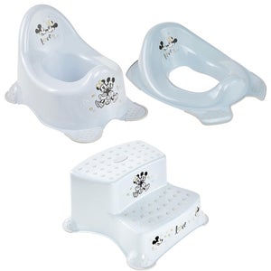 Keeeper Minnie Mickey Baby Toilet Starter Set With Double Step Stool