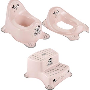 Keeeper Minnie Mickey Baby Toilet Starter Set With Double Step Stool
