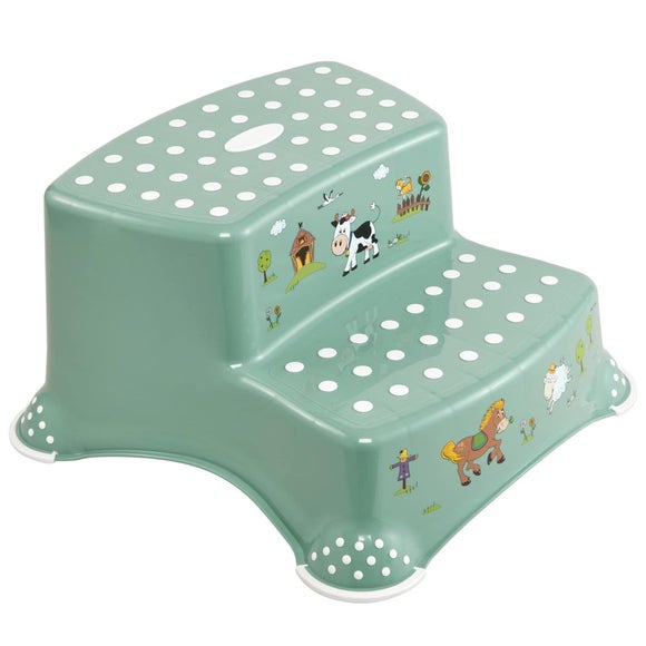 View Keeeper Funny Farm Double Step Stool With Anti Slip Function View Keeeper Funny Farm Double Step Stool With Anti Slip Function