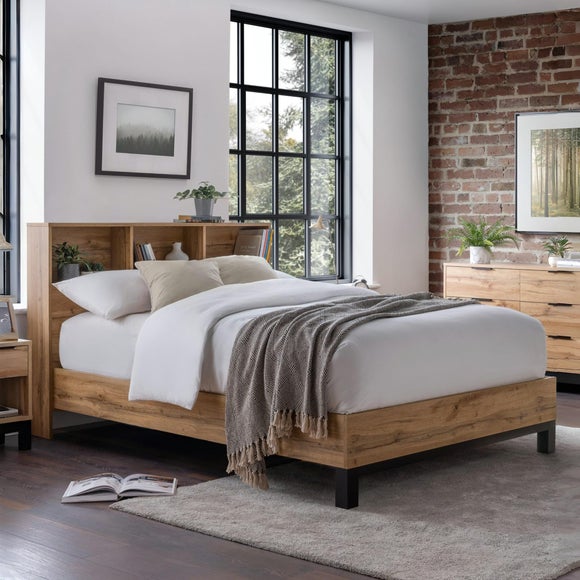 View Bali Bookcase High Back Bed Frame View Bali Bookcase High Back Bed Frame