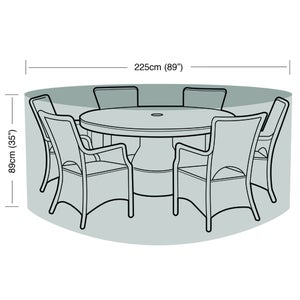 6 Seater Round Garden Furniture Set Super Tough Cover