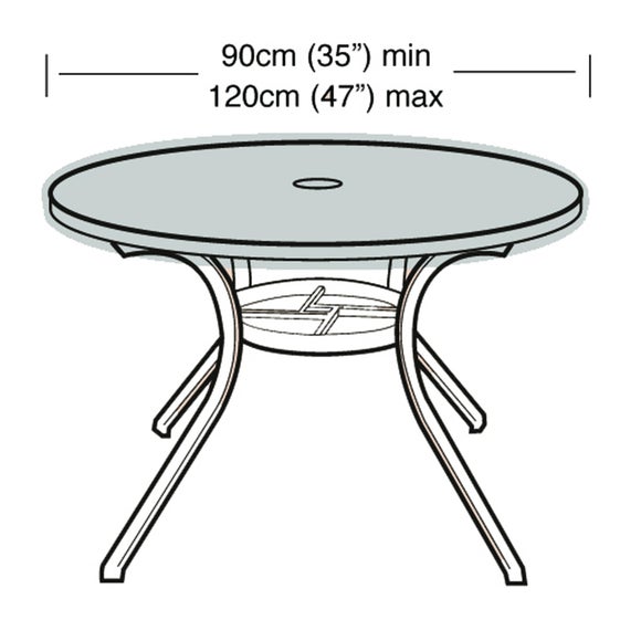 4-6 Seater Round Garden Table Top Super Tough Cover