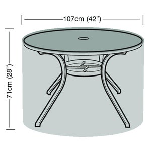 4 Seater Round Garden Table Super Tough Cover