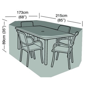 4 Seater Rectangular Garden Furniture Set Super Tough Cover