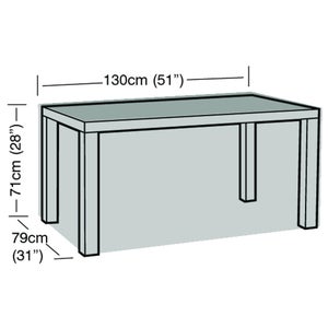 4 Seater Rectangular Garden Table Super Tough Cover