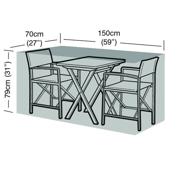 2 Seater Large Bistro Set Super Tough Cover