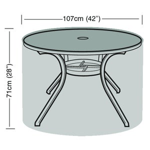 4 Seater Round Garden Table Super Tough Cover