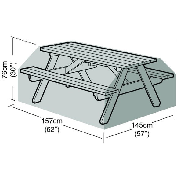 View 6 Seater Picnic Table Super Tough Cover View 6 Seater Picnic Table Super Tough Cover