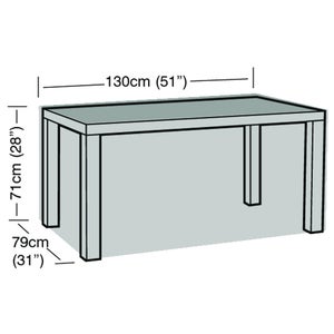 4 Seater Rectangular Garden Table Super Tough Cover