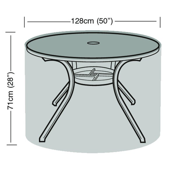 4-6 Seater Round Garden Table Super Tough Cover