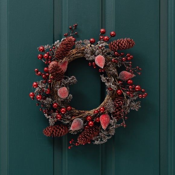 Click to view product details and reviews for 35cm Artificial Berry And Pinecone Wreath. Click to view product details and reviews for 35cm Artificial Berry And Pinecone Wreath.