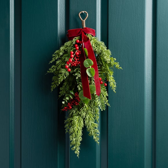 Click to view product details and reviews for 55cm Artificial Red Berry And Pinecone Swag With Red Bows. Click to view product details and reviews for 55cm Artificial Red Berry And Pinecone Swag With Red Bows.