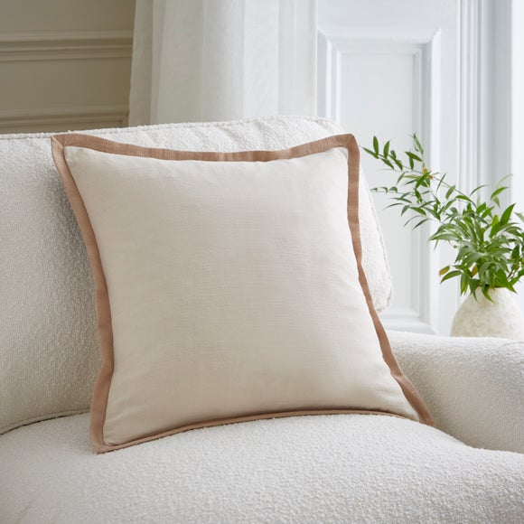 Natural Oxford Edge Square Cushion