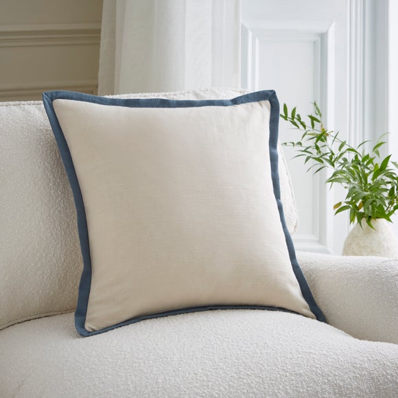 Natural Oxford Edge Square Cushion
