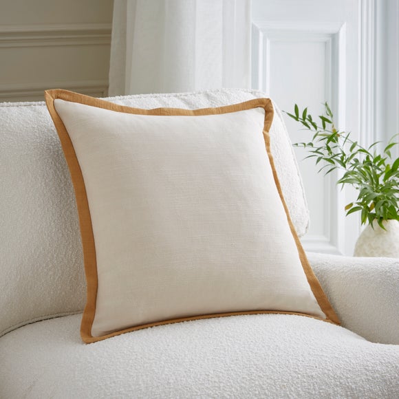 Click to view product details and reviews for Natural Oxford Edge Square Cushion.
