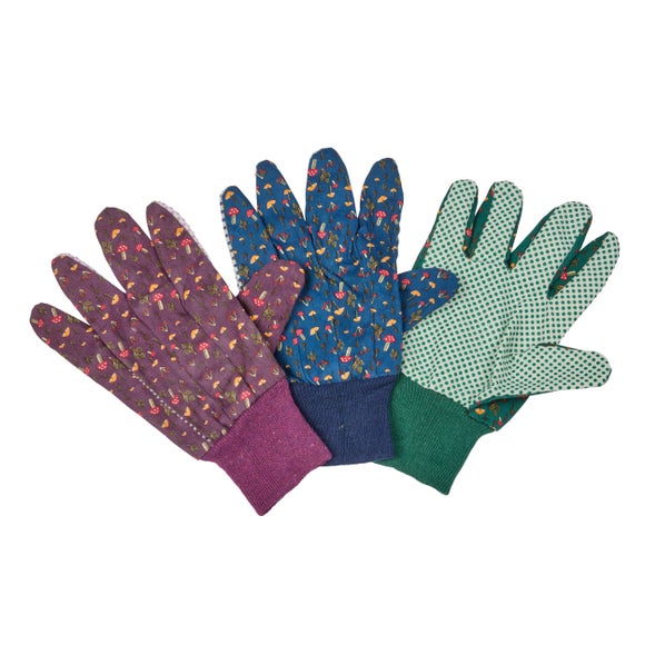 Click to view product details and reviews for Smart Garden Pack Of 3 Large Cotton Grips Gardening Gloves.