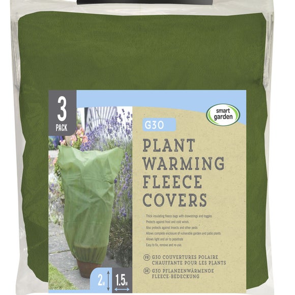 Pack of 3 G30 Plant Warming Fleece Covers, 1.2m