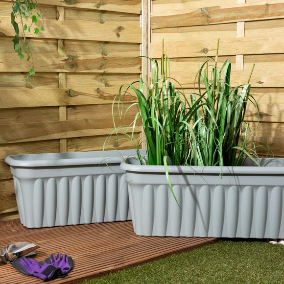 Wham Vista Pack of 2 Rectangular Trough Plant Pots
