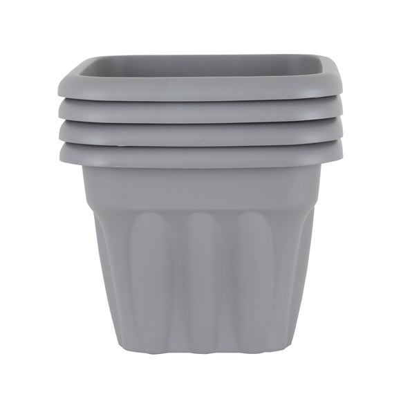 Photo 3 of Wham Vista Pack Of 4 Square Plant Pots