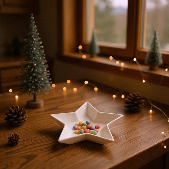 Dexam Set of 2 Christmas Baubles Small Star Dishes