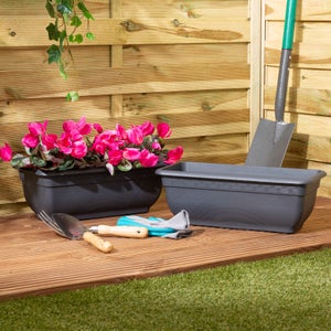 Bell Pot Pack Of 2 Rectangular Trough Plant Pots