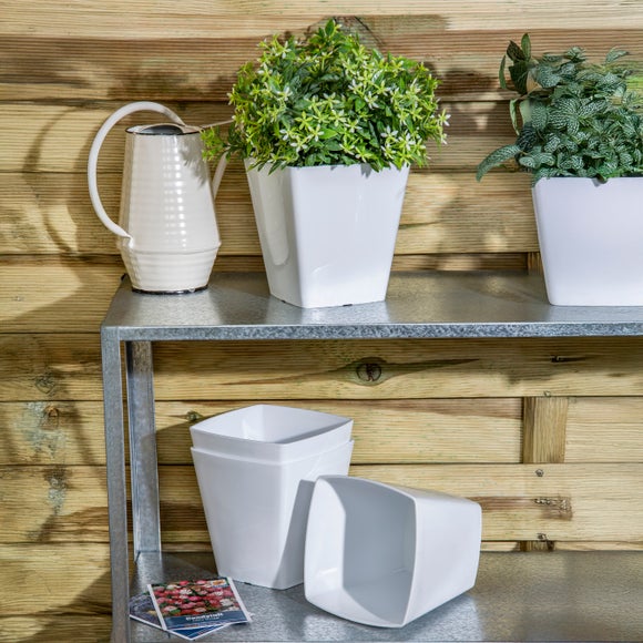 Wham Studio Pack of 4 Square Plant Pot Covers