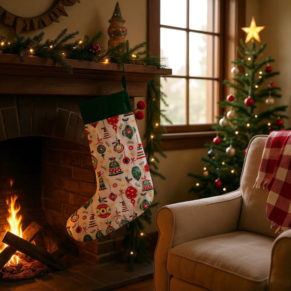 Click to view product details and reviews for Dexam Christmas Baubles Cotton Stocking.