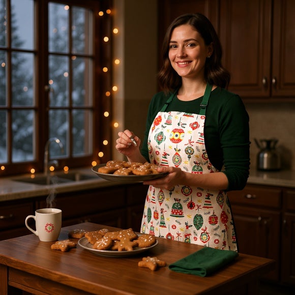 Click to view product details and reviews for Dexam Christmas Baubles Cotton Adult Apron.