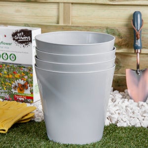 Wham Studio Pack Of 4 Round Plant Pot Covers