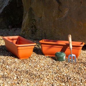 Bell Pot Pack Of 2 Rectangular Trough Plant Pots