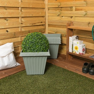 Etruscan Pack Of 4 Square Plant Pots