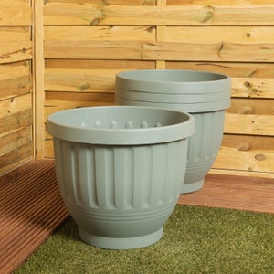 Etruscan Pack Of 4 Round Plant Pots
