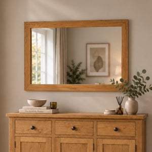 Marlborough Oak Framed Rectangle Wall Mirror