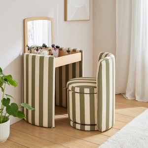 Frankie Compact Dressing Table Set With Mirror And Stool