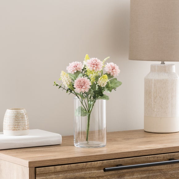 Artificial Pom Pom Dahlia & Foliage Bundle